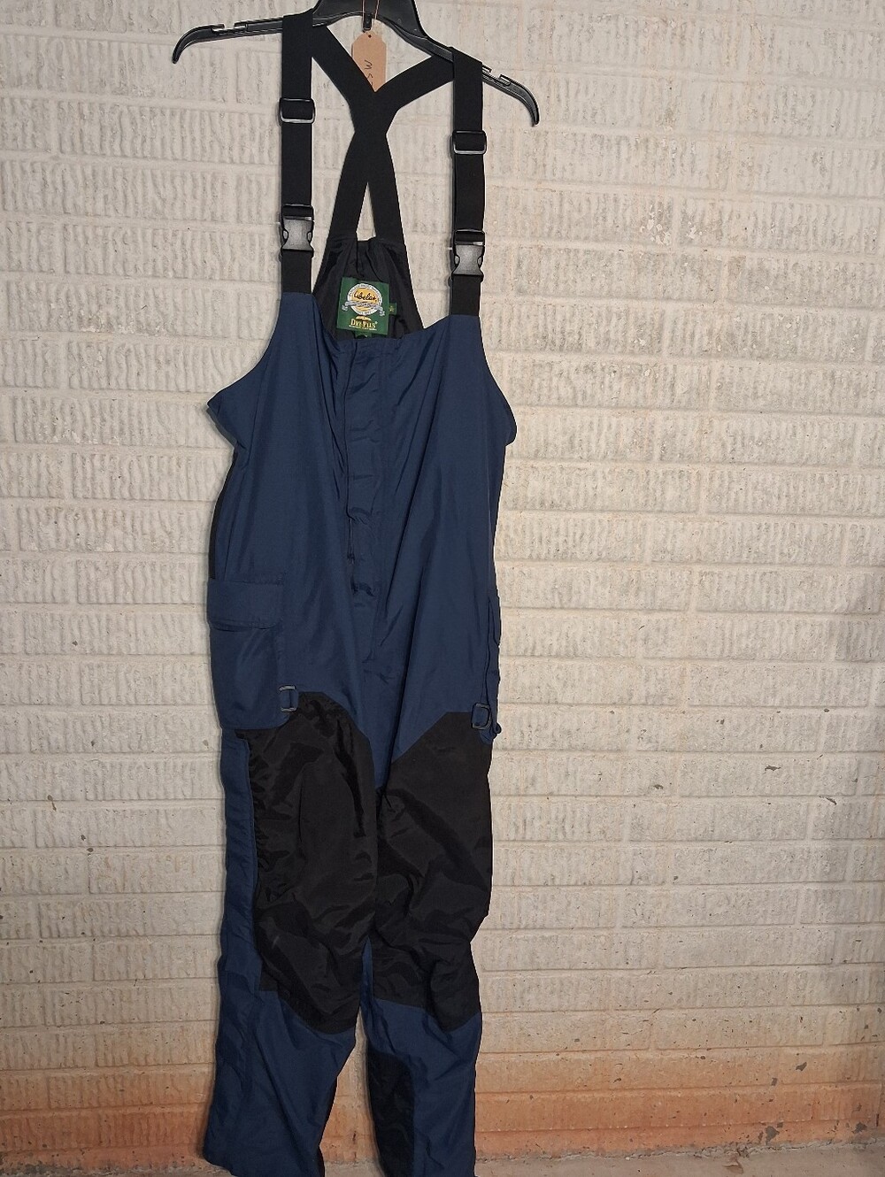 Cabela's Men's Navy and Black Ski Bibs with Adjustable Suspenders